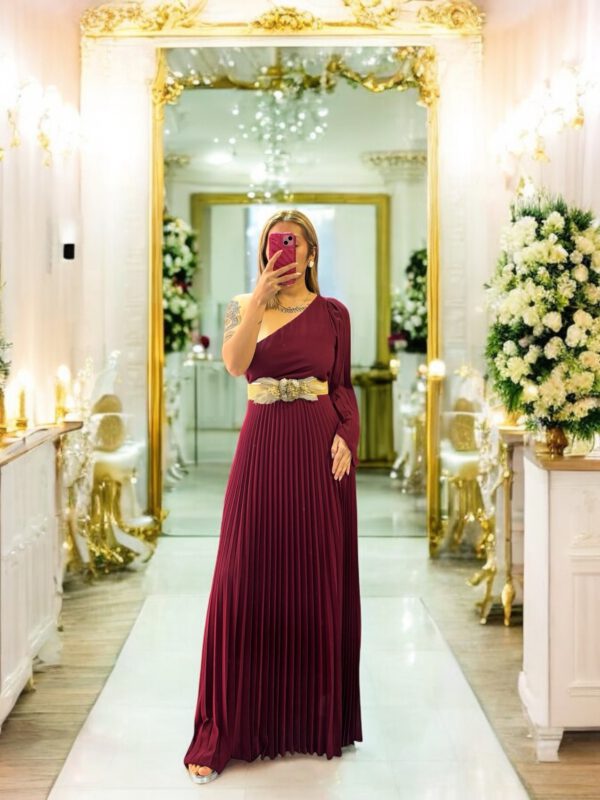 Vestido Caceres granate