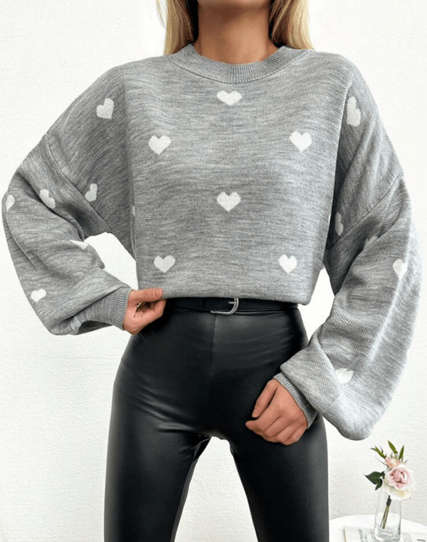 Jersey corazones gris