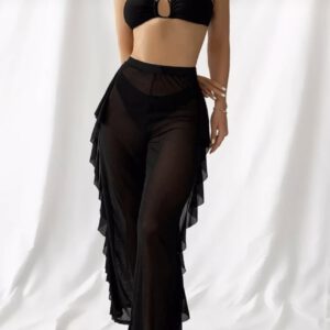 Pantalones transparentes negros