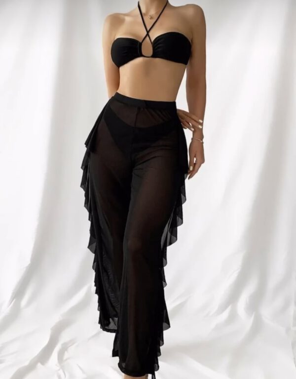 Pantalones transparentes negros