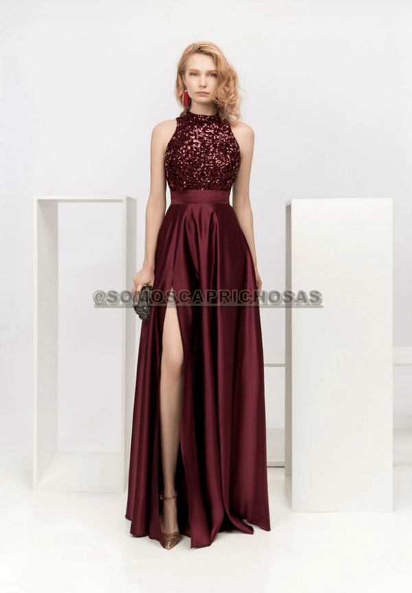 Vestido Rocío Granate
