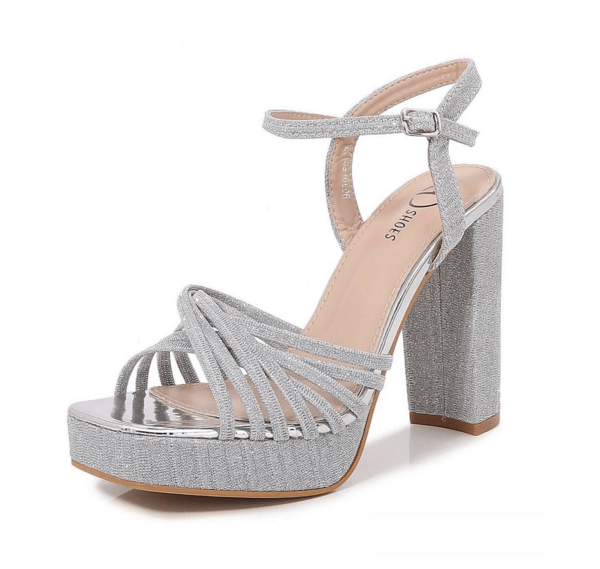 Sandalias Gisella plateadas