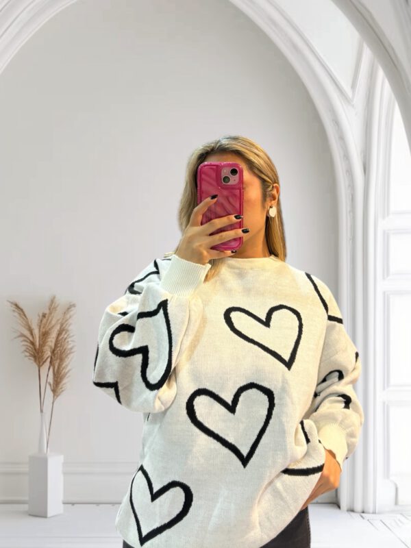 Jersey corazones over size