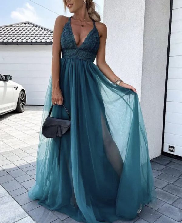 Vestido Úrsula verde oscuro - Imagen 3