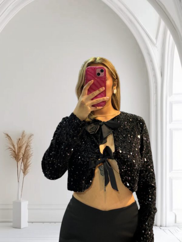 Chaqueta lazos Paris negra