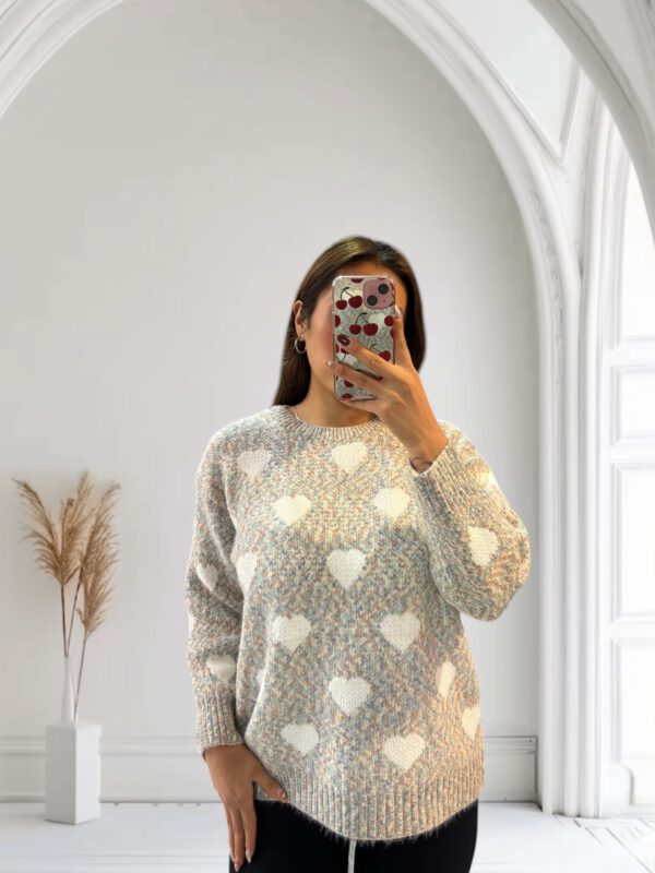 Jersey de chenilla corazones