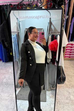 Americana botones negro