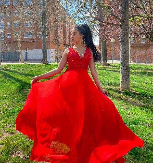 Vestido Grecia rojo