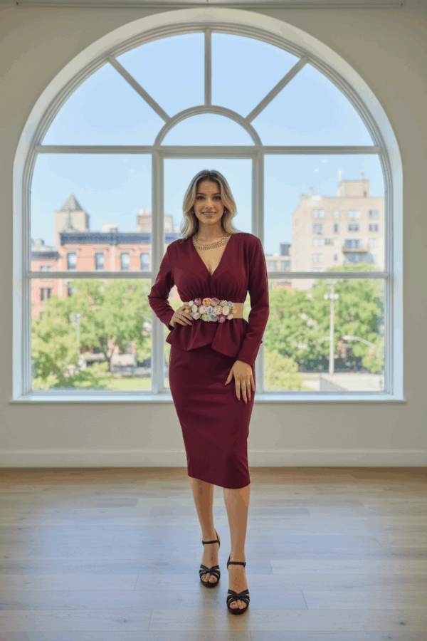 Vestido Midi Lisbet vino