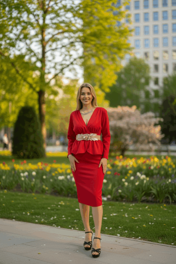Vestido Midi Lisbet rojo