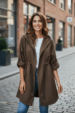 Chaqueta entretiempo marrón