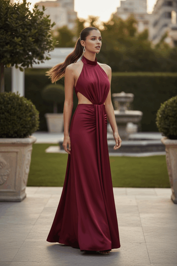 Vestido Jazmin granate - Imagen 2
