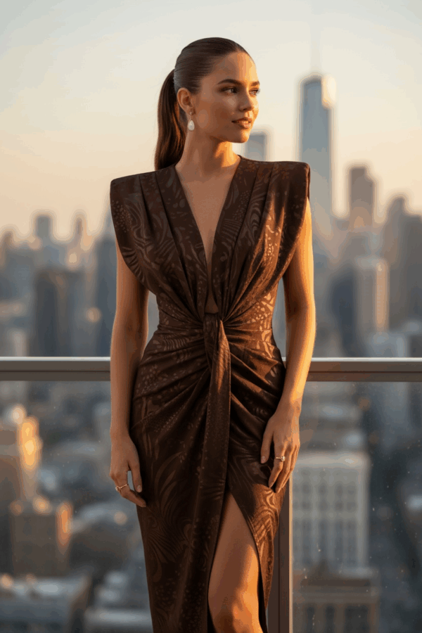 Vestido Paula marrón